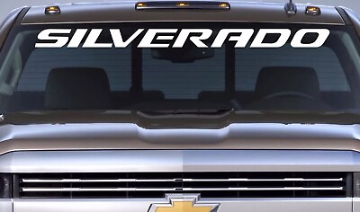 #ad Chevrolet SILVERADO Windshield Graphic Vinyl Decal Sticker Vehicle Chevy 329 $14.99