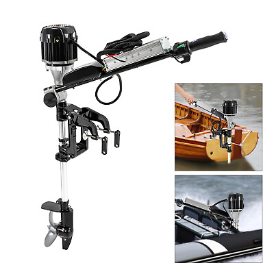 #ad 48V 1000W Outboard Engine Trolling Boat Motor with Steering Handle 4800rpm $318.05