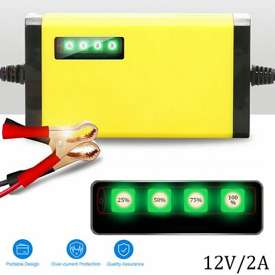 Auto Portable 12V Car Battery Charger Truck Trickle Maintainer Boat Motorcycle $9.89