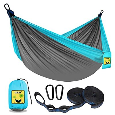 #ad SZHLUX Camping Hammock Double amp; Single Portable Assorted Colors Sizes $17.08