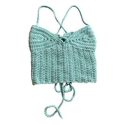 #ad Handmade crochet top corset coachella boho beach festival small cottage $44.54
