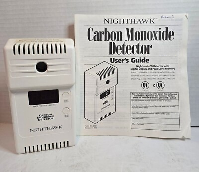 #ad Kidde Nighthawk Carbon Monoxide Detector AC Plug 900 0056 Model #KN COP DP Book $12.99