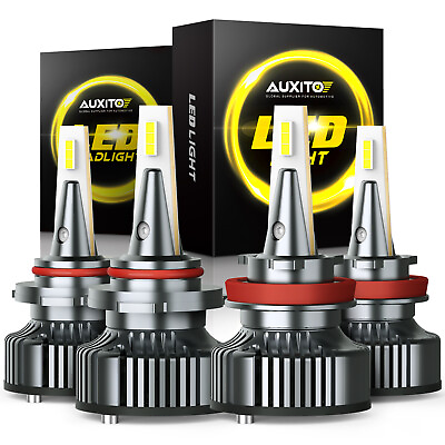 #ad AUXITO 9005 9006 9012 H4 H11 H7 H8 H13 9007 LED Headlight 360° High Low Beam Y13 $79.79