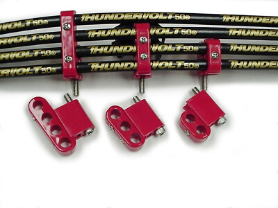 Taylor Cable 42522 V8 Vertical Wire Loom Kit Red 7 8mm Spark plug wire separator $33.99