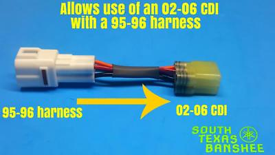 Yamaha banshee CDI adapter square plug harness to clear plug CDI $25.00