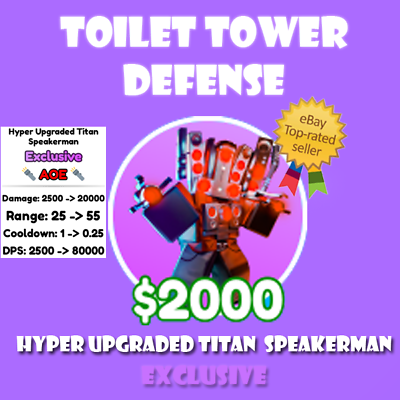 #ad Hyper Upgraded Titan Speakerman Toilet Tower Defense TTD Roblox Fast Delivery AU $21.00