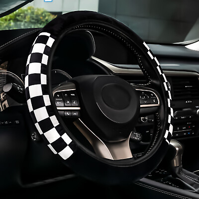 #ad Universal Car Steering Wheel Cover Non Slip Fluffy Warm Interior Accessories $7.99