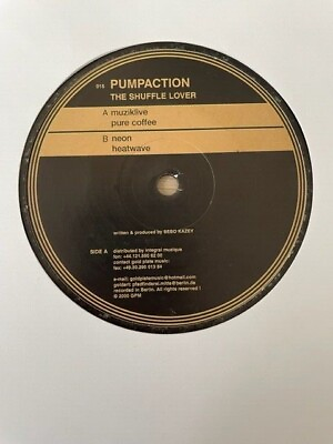 #ad Pumpaction The Shuffle Lover 12quot; Vinyl House Tech House Acid Gold Plate 2000 GBP 30.00
