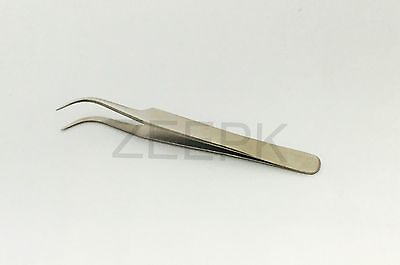 #ad New Stainless Steel Curved Eyelash Extention Tweezer Tool $5.99