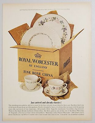#ad 1962 Print Ad Royal Worcester of England Fine Bone China British Tradition $12.58