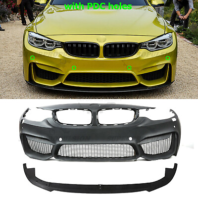 #ad M4 Style Front Bumper Cover With PDC Holes For BMW F32 F33 F36 4 SERIES 14 19 $439.75