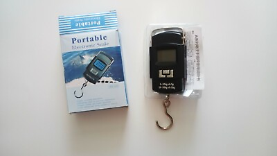 #ad WH A08 Portable Electronic Scale 50kg Hanging Digital Luggage Hook Pocket Scale $13.99