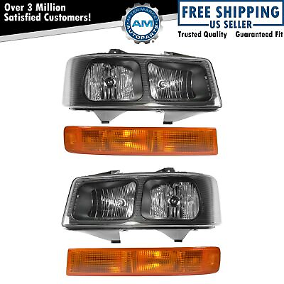 #ad Headlight Parking Light Lamp Front Kit LH RH Set for Express Savana Van New $137.51