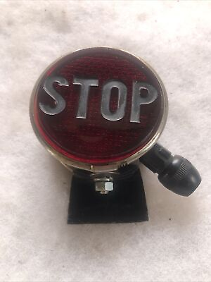 #ad 1920 30’s Automobile Motorcycle Stop Light Accessory New Old Stock Rare Stop $195.00