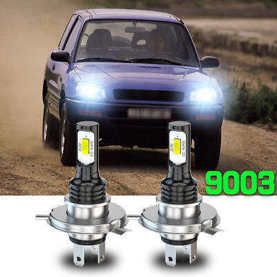 #ad 2X For Toyota RAV4 1996 1997 9003 Front LED Headlight Bulbs High Low Beam $19.99