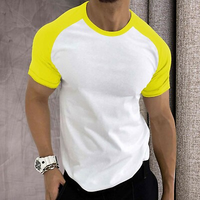 #ad #ad Mens Workout T Shirts Short Sleeve Gym Bodybuilding Muscle Shirts Fitness Tops $16.73