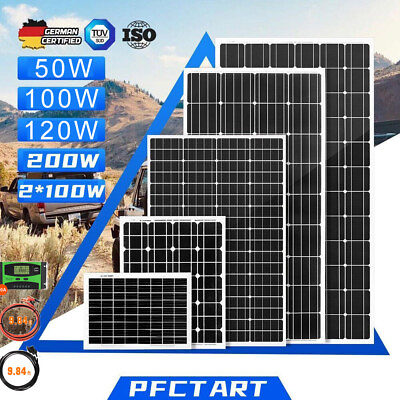#ad 23% rate 50W Solar Panel Kit 100W 120W Solar Modules 200W panels for RV Camper $55.88