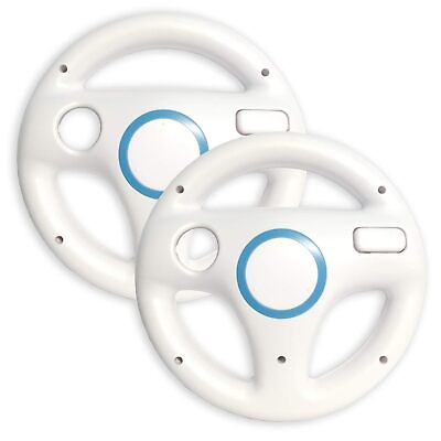#ad 2 Pack Mario Kart Racing Steering Wheel for Nintendo Wii Remote Game Controller $11.99