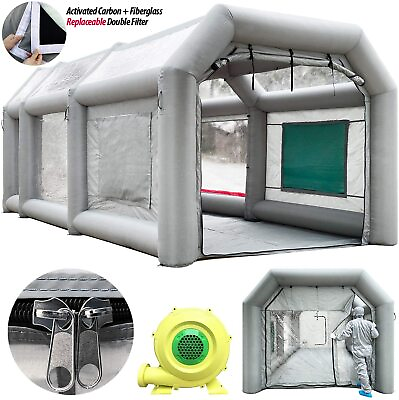 #ad 20x10x9Ft Inflatable Paint Booth Portable Auto Spray Tent with 950W UL Blower $839.99