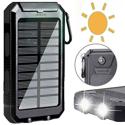 2022 Super 2000000mAh USB Portable Charger Solar Power Bank For Cell Phone $17.95