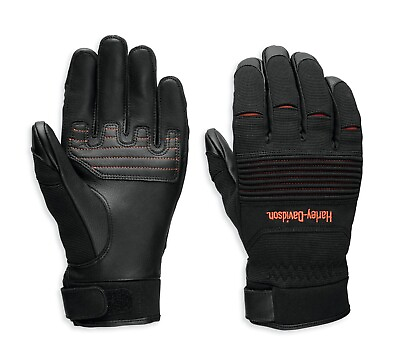 Harley Davidson Men#x27;s Ovation Mixed Media Gloves Black 97136 23VM $69.00
