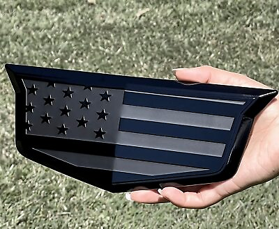 #ad 2015 2020 American Black Flag Overlay Metal Emblem for Cadillac Escalade $25.49