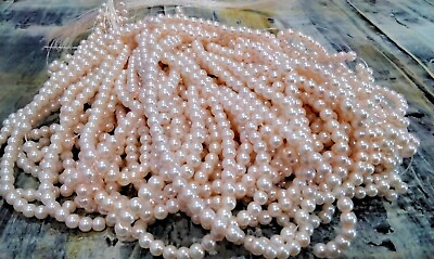#ad Glass Pearl Bead Pearlized 10mm Antique White 50 pce Free Post OZ AU $5.95