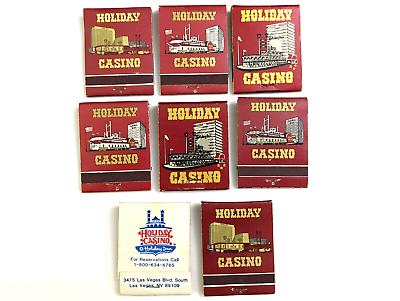 #ad #ad Vtg Holiday Casino Las Vegas On the Strip Matchbooks 8 pc LOT Front Strike Hotel $12.50