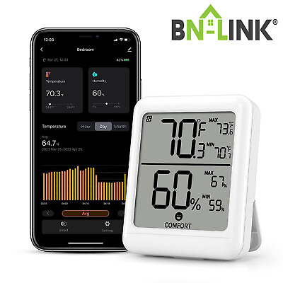 #ad BN LINK Bluetooth Digital Thermometer Hygrometer Temperature Humidity Monitor $12.99