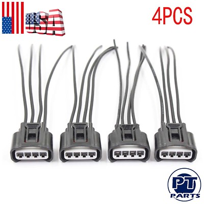 4x New Ignition Coil Female Connector Plug Harness For Toyota Lexus 2AZFE 1ZZFE $9.99