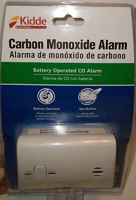 #ad Kidde Carbon Monoxide Alarm Battery Operated CO Detector Monitor New open pkg $18.99
