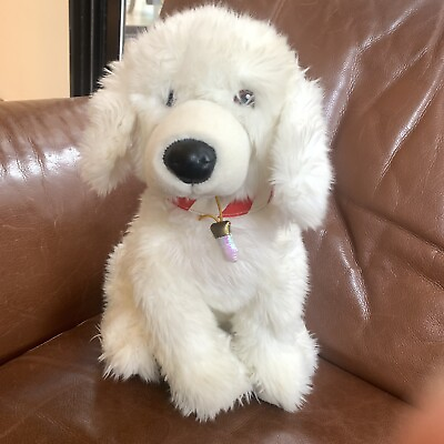 #ad Disney The Store Exclusive MC Puppy Santa Paws Plush Dog Stuff Animal White 14quot; $75.85