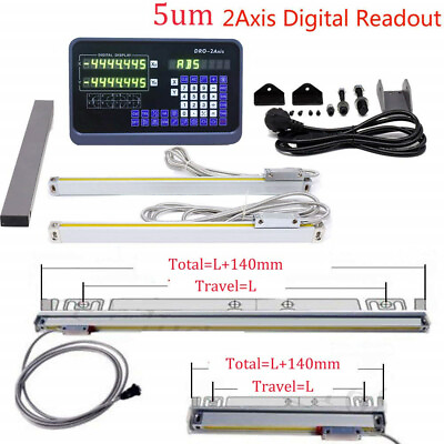 #ad 2 3 Axis High Precision Digital Readout 1μm 0.0001quot; TTL Linear Scale Encoder Kit $133.99