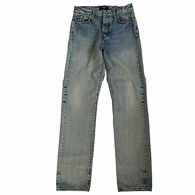 #ad Amiri Jeans Size 29 Mens Light Indigo Wash Straight Denim $280.00