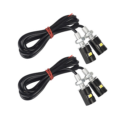 #ad 4× Motorcycle Car LED License Plate Light 5630 5730 SMD Screw Bolt Lamp Bulbs $8.99