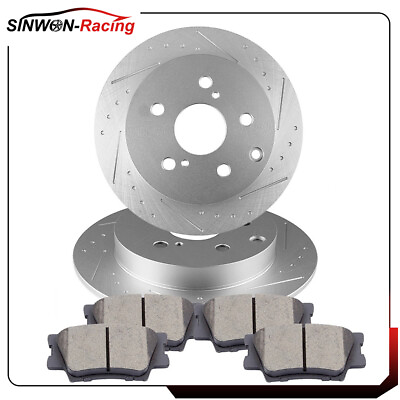 #ad 4X Ceramic Brake Pads and 2X Rotors Rear For Toyota Rav4 2006 2017 All $83.50