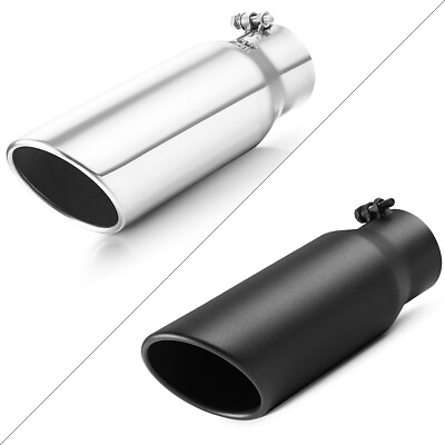 #ad Diesel Exhaust Tip 3quot; Inlet 4quot; Outlet 12quot; Long Stainless Steel Bolt On $30.00