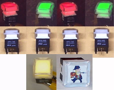 #ad HI QUALITY 10 PCS lot new NKK illuminated DUAL LED pushbutton switch RED GREEN $40.00
