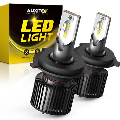 #ad AUXITO 9003 H4 CSP LED Headlight Bulbs Conversion Kit Hi Beam 6000K White USA $37.99