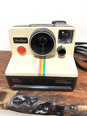 #ad Polaroid Camera OneStep Sears Special Land Camera Rainbow Stripe NOT TESTED $16.80