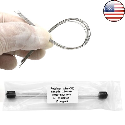#ad 10 Pcs Dental Orthodontic Flat Strand Lingual Retainer Wire .010quot;x.028quot; $20.99