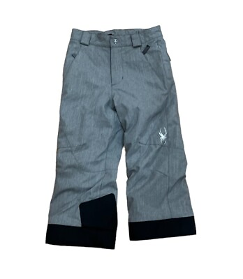 #ad Spyder Boys Ski Snowboarding Winter Mini Action Pants Size 5 Gray Snow Pants $40.00
