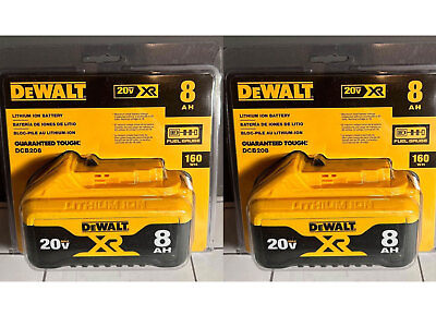 #ad 2pcs DeWalt DCB208 20V MAX XR 8.0 AH Compact Lithium Ion Power Tool Battery $128.99
