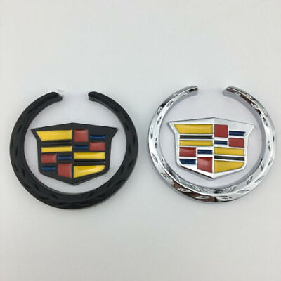#ad 2x 3D Metal Sticker Car Side Fender Emblem Badge For Cadillac SRX ATS CTS XTS $18.54