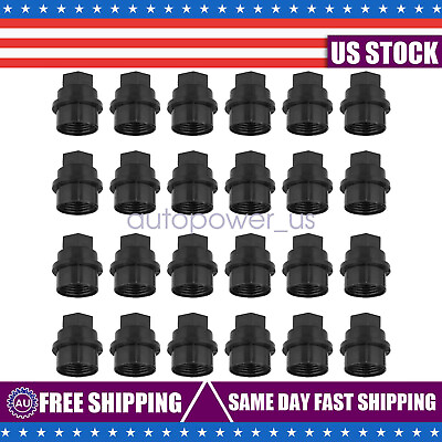 #ad 24PCS Black Lug Nut Covers Cap For Chevy GMC Silverado 1500 2500 Full Size Truck $15.05