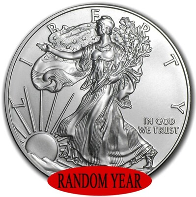 #ad Random Year American Silver Eagle 1 oz .999 Fine Silver $1 Coin BU In Stock $36.69