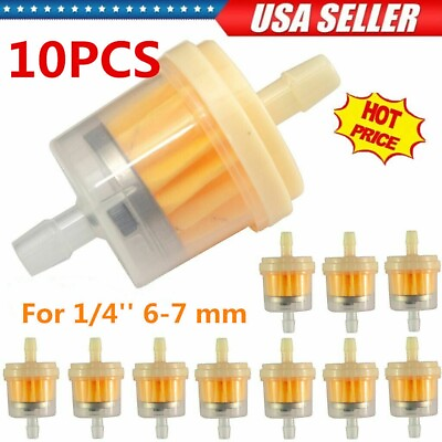 #ad 10PCS Motor Inline Gas Oil Fuel Filter Small Engine For 1 4#x27;#x27; 5 16quot; Line $4.99