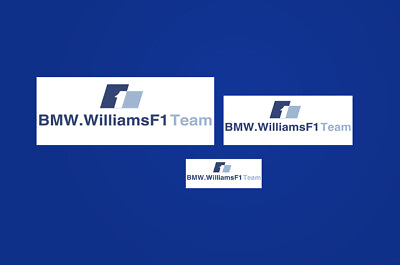 #ad x2 BMW Williams F1 Logo Sticker Vinyl 2000 2005 Scuderia GP GBP 5.00