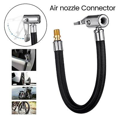 #ad 10cm Car Air Tyre Chuck Inflator Pump Extension Hose Adapter Pipe Tool Good $3.27