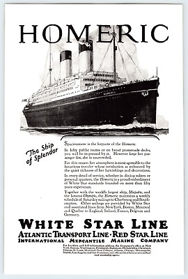 #ad 1925 HOMERIC CRUISE SHIP WHITE STAR LINE Vintage 6.5quot;X10quot; Magazine Ad 20#x27;s M587 $5.00